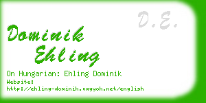 dominik ehling business card